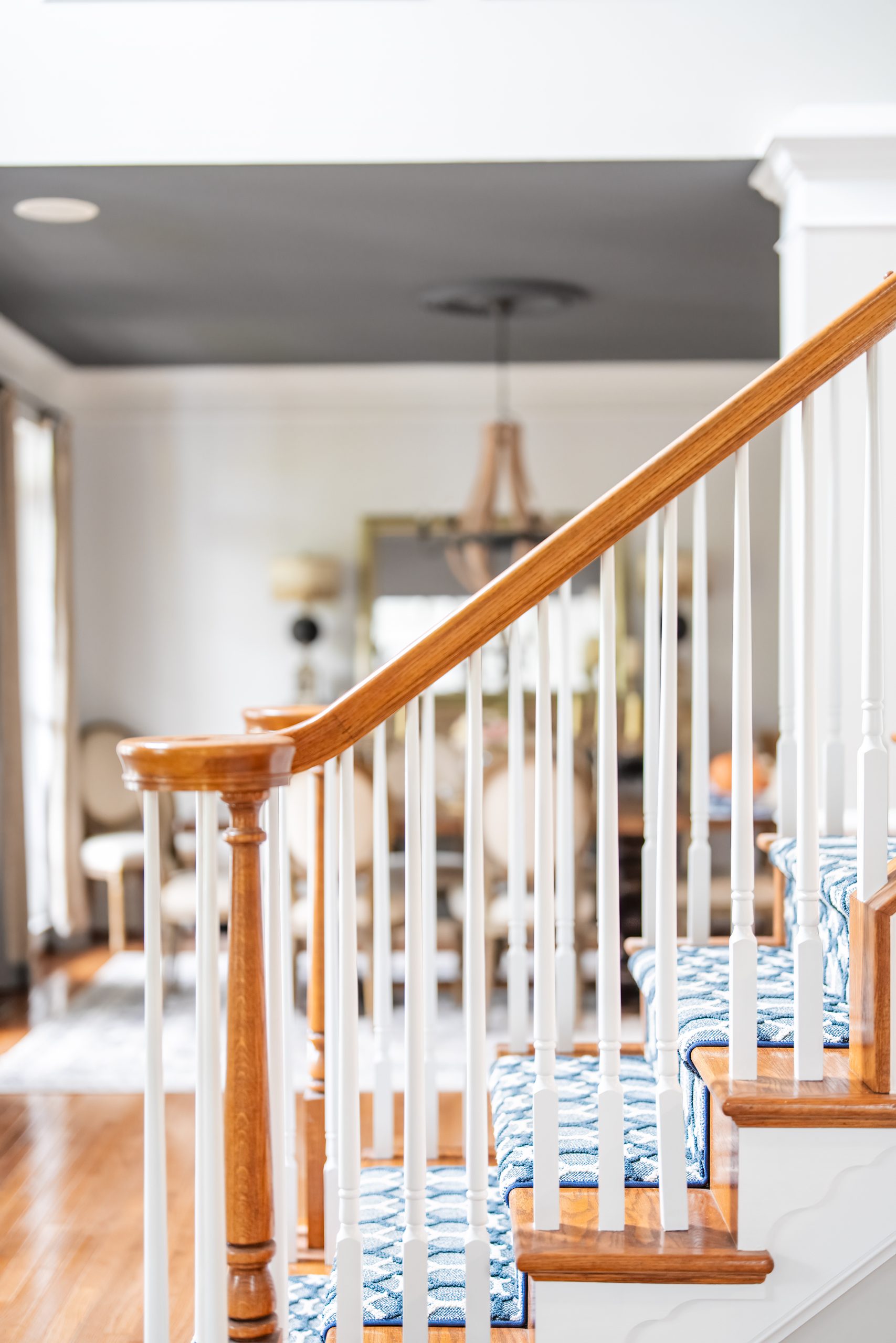 staircase with runner