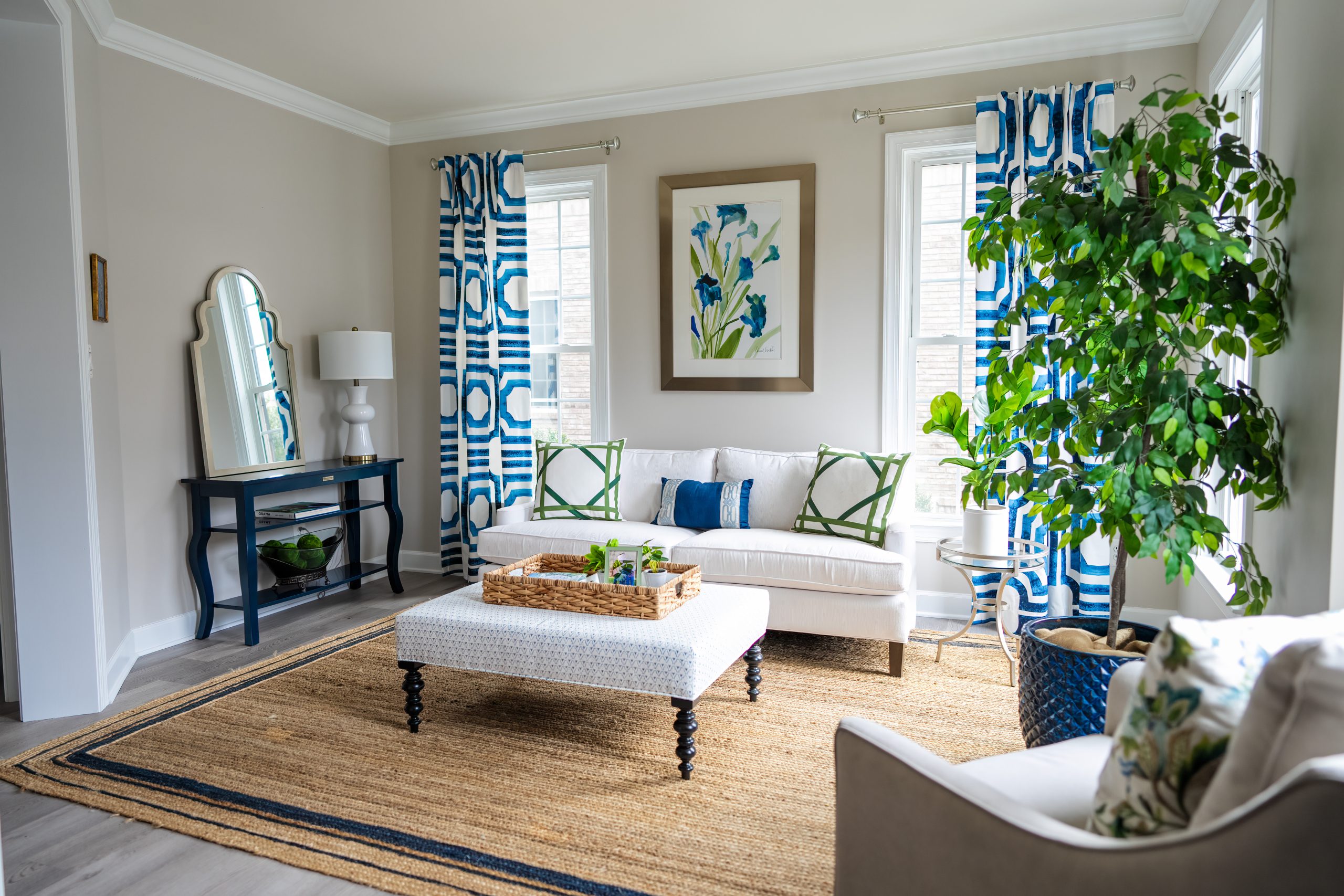 Living space designed by Crystal, owner and interior designer of JCC Interior Designs