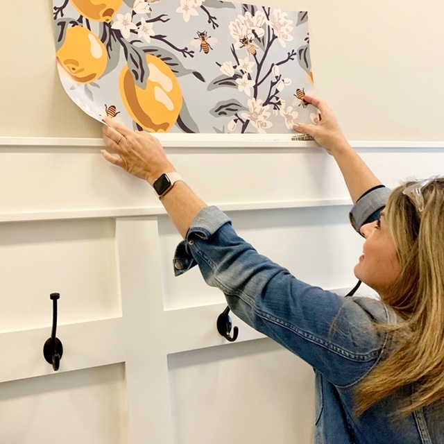 lady doing interior design work